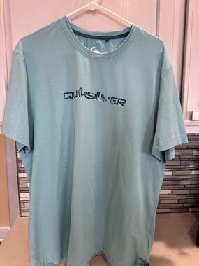 Quiksilver Teal Short-Sleeve Logo Tee